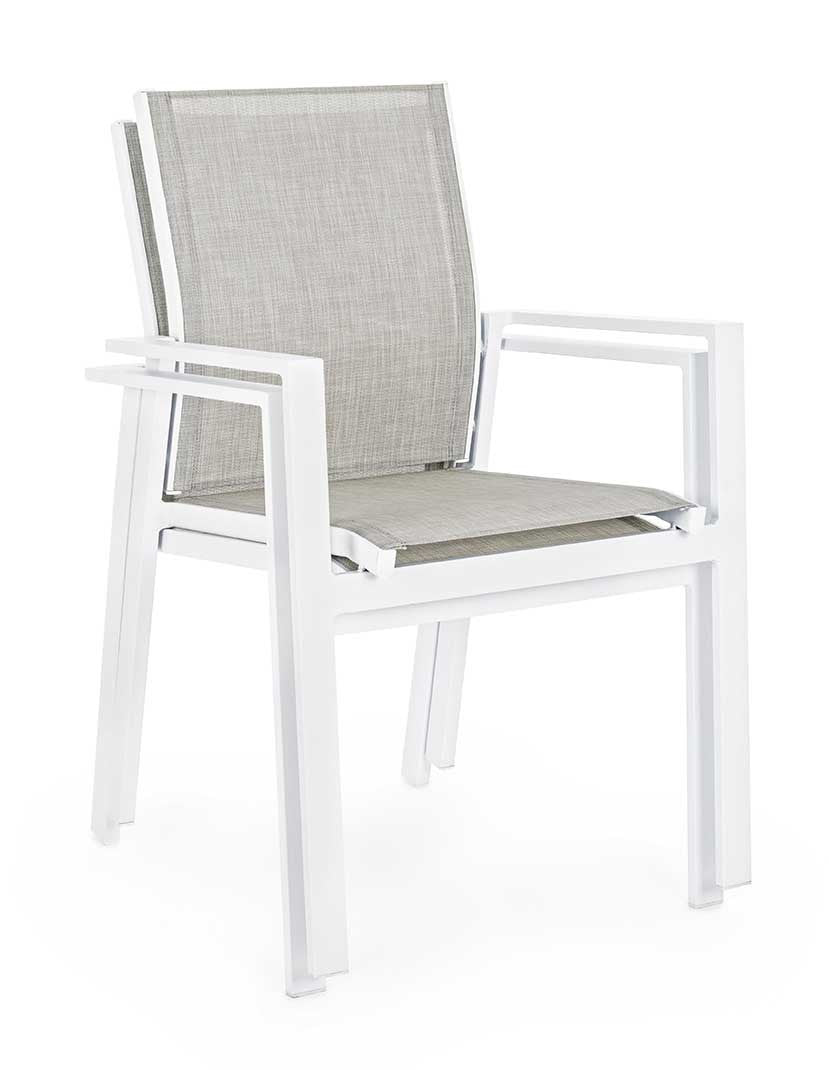 Silla con brazos Crozet, color blanco