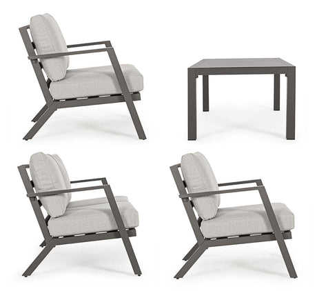 Conjunto Harley coffee, sofá + 2 butacas + mesa