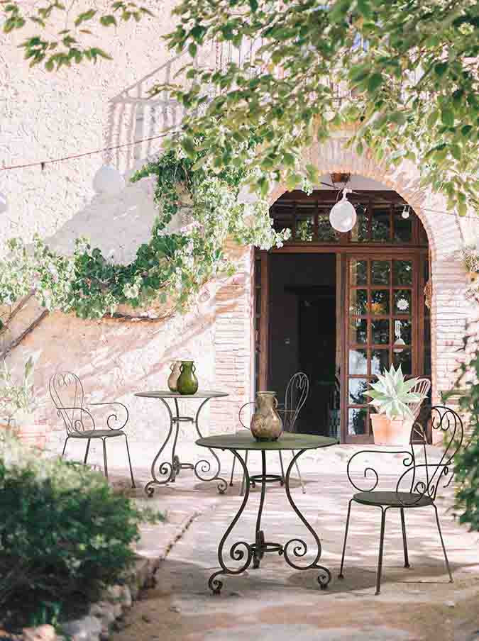 Conjunto Etienne mesa Ø70cm + 2 sillas, color Forest