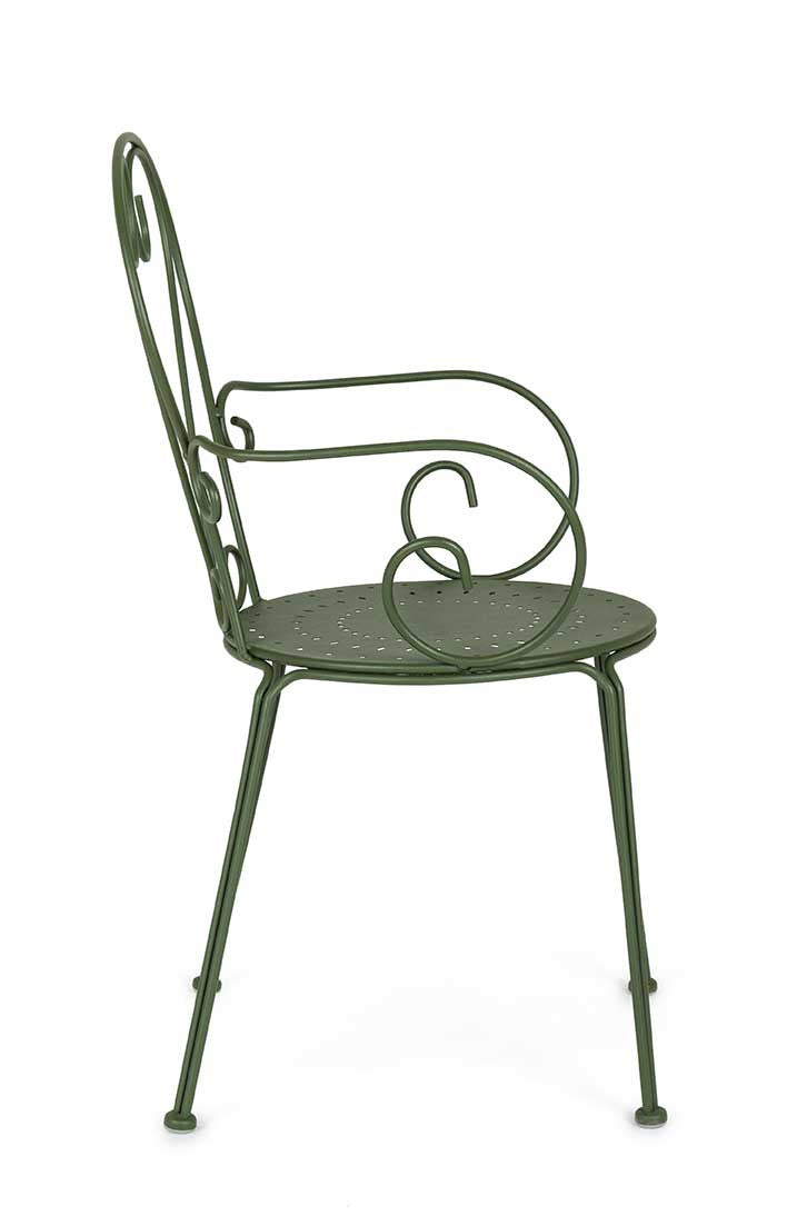 Conjunto Etienne mesa Ø70cm + 2 sillas, color Forest