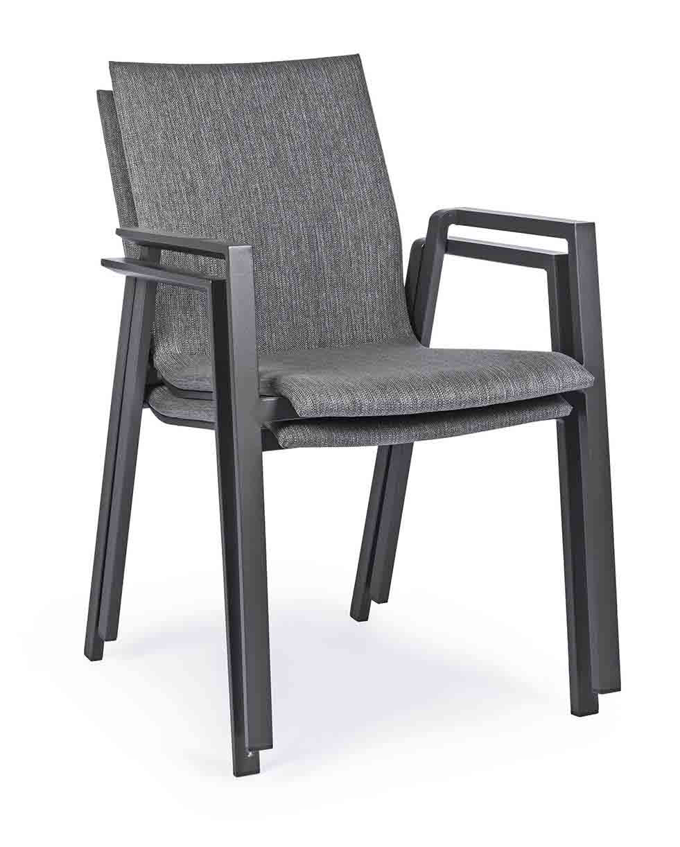 Silla con brazos Odeon, color antracita