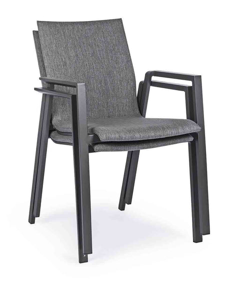 Silla con brazos Odeon, color antracita