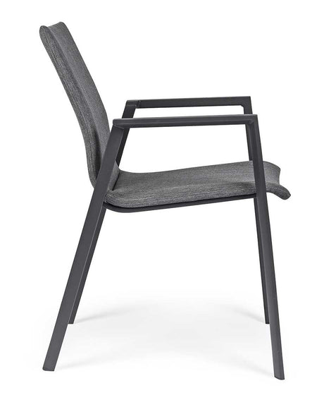 Silla con brazos Odeon, color antracita