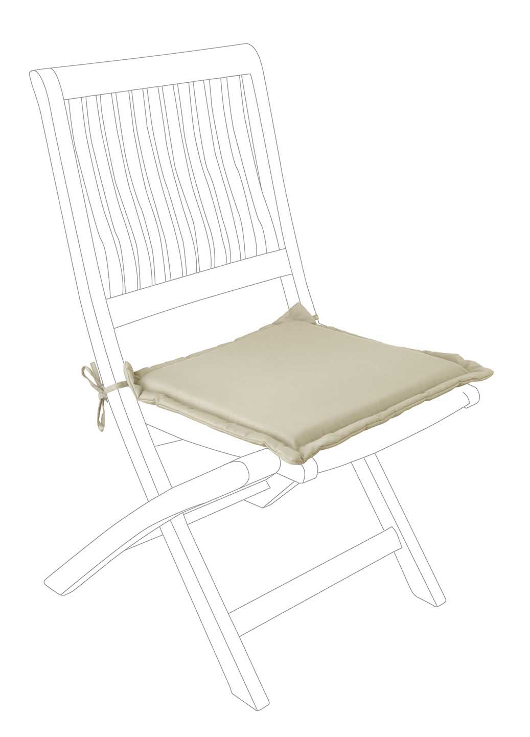 Cojín asiento cuadrado poly230, color Habano