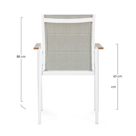 Silla con brazos Kubik blanco