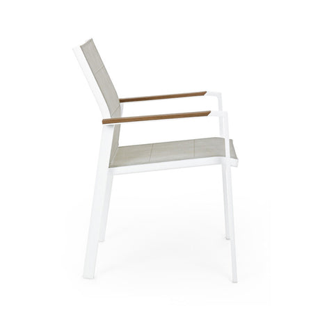 Silla con brazos Kubik blanco