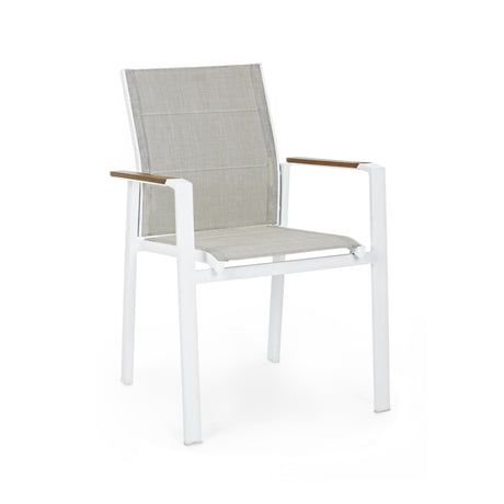 Silla con brazos Kubik blanco