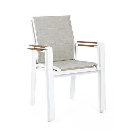 Silla con brazos Kubik blanco