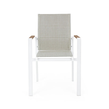 Silla con brazos Kubik blanco
