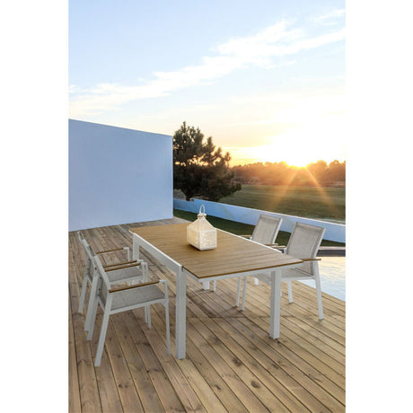 Silla con brazos Kubik blanco