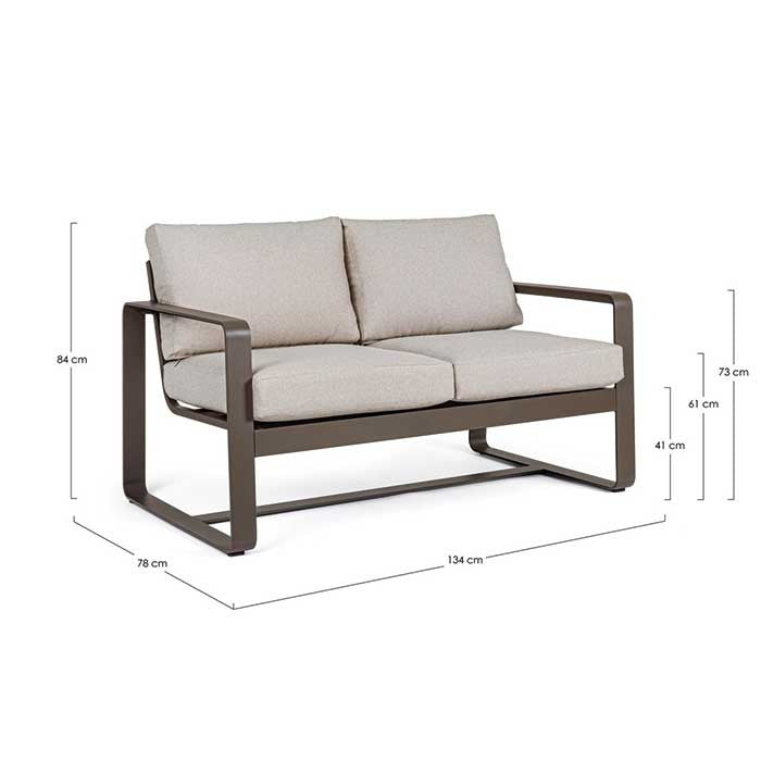 Conjunto Merrigan Coffee sofá + 2 sillones + mesa
