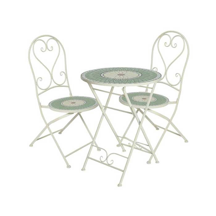 Conjunto Bistro Vigo mesa Ø 60 CM + 2 sillas