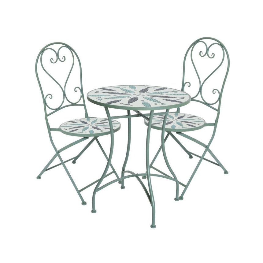 Conjunto Bistro Volos mesa Ø 60 CM + 2 sillas