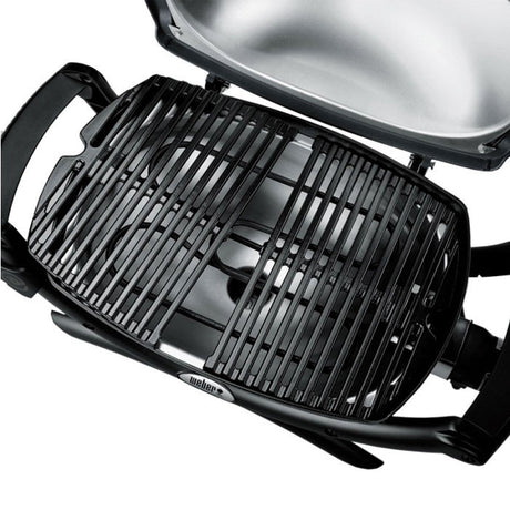 Barbacoa Weber® Q1400 Dark grey con mesas y soporte