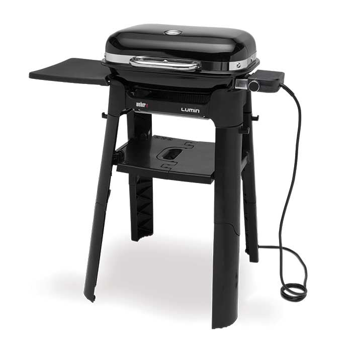 Barbacoa Weber electrica Lumin 1000 Compact Black con Soporte