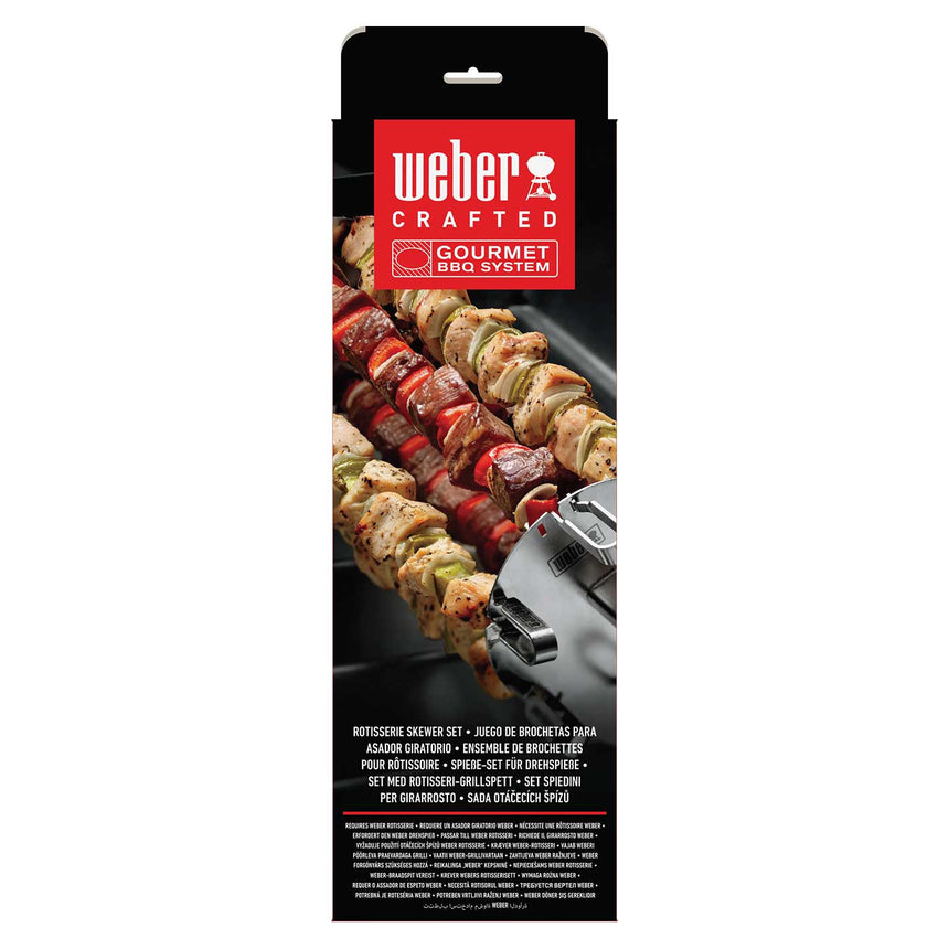 Juego de brochetas para asador giratorio Weber