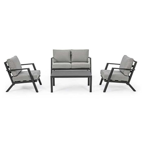 Conjunto Harley antracita, sofá + 2 butacas + mesa