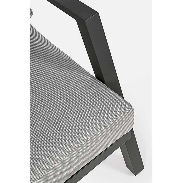 Conjunto Harley antracita, sofá + 2 butacas + mesa