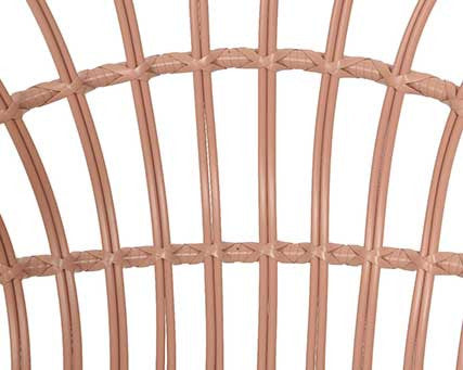 Silla Castel mimbre rosa