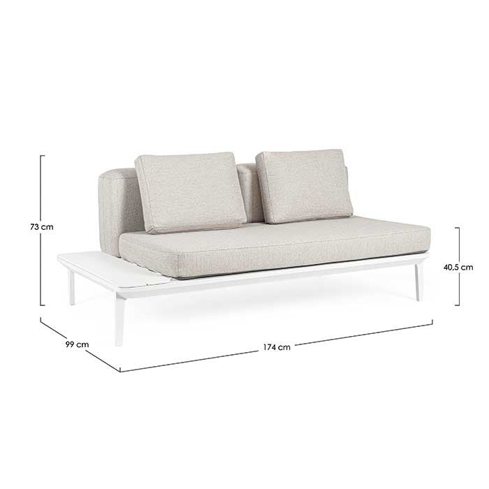 Conjunto lounge Matrix blanco 3 sofás + mesa