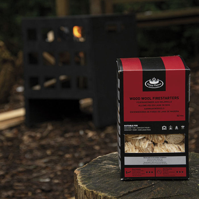 Bolas de encendido rápido de lana de madera - 32 unidades