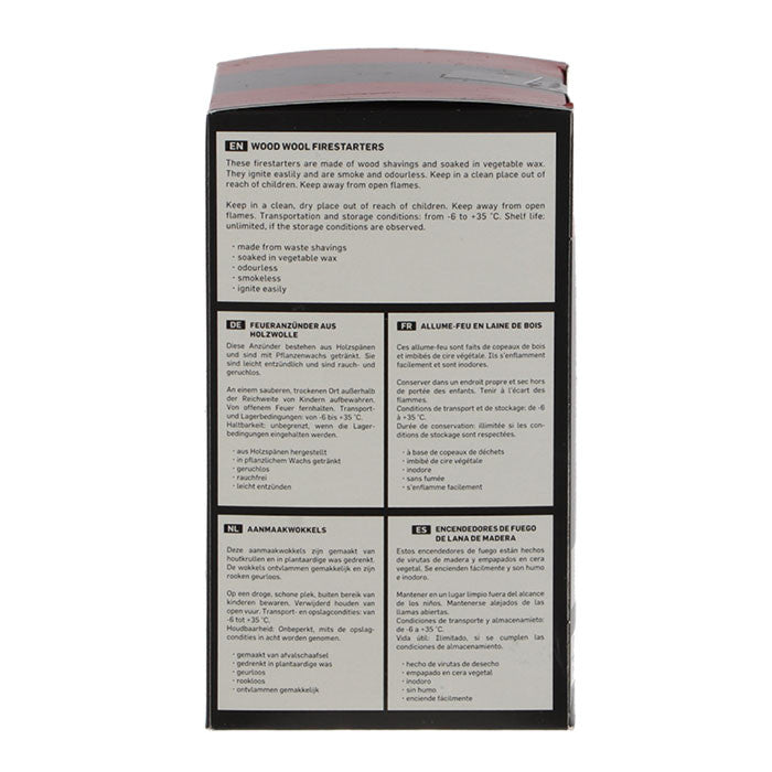 Bolas de encendido rápido de lana de madera - 32 unidades