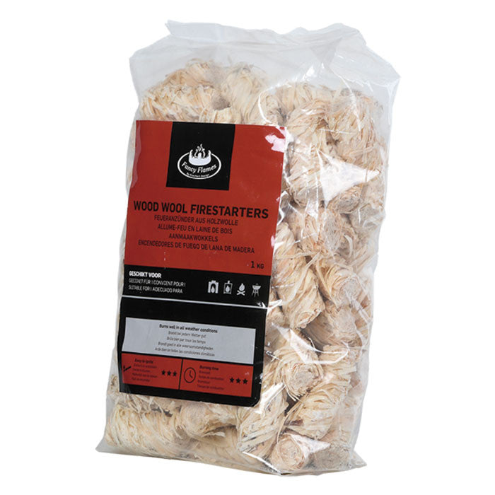 Bolas de encendido rápido de lana de madera - 1 Kg