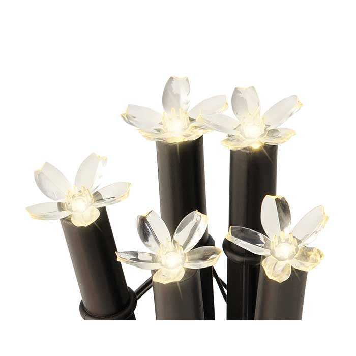 Luces solares decorativas para macetas y parterres, en forma de flor