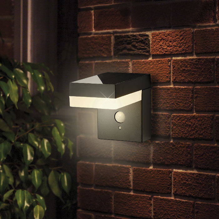 Lampara solar de pared con encendido automático, luz cálida