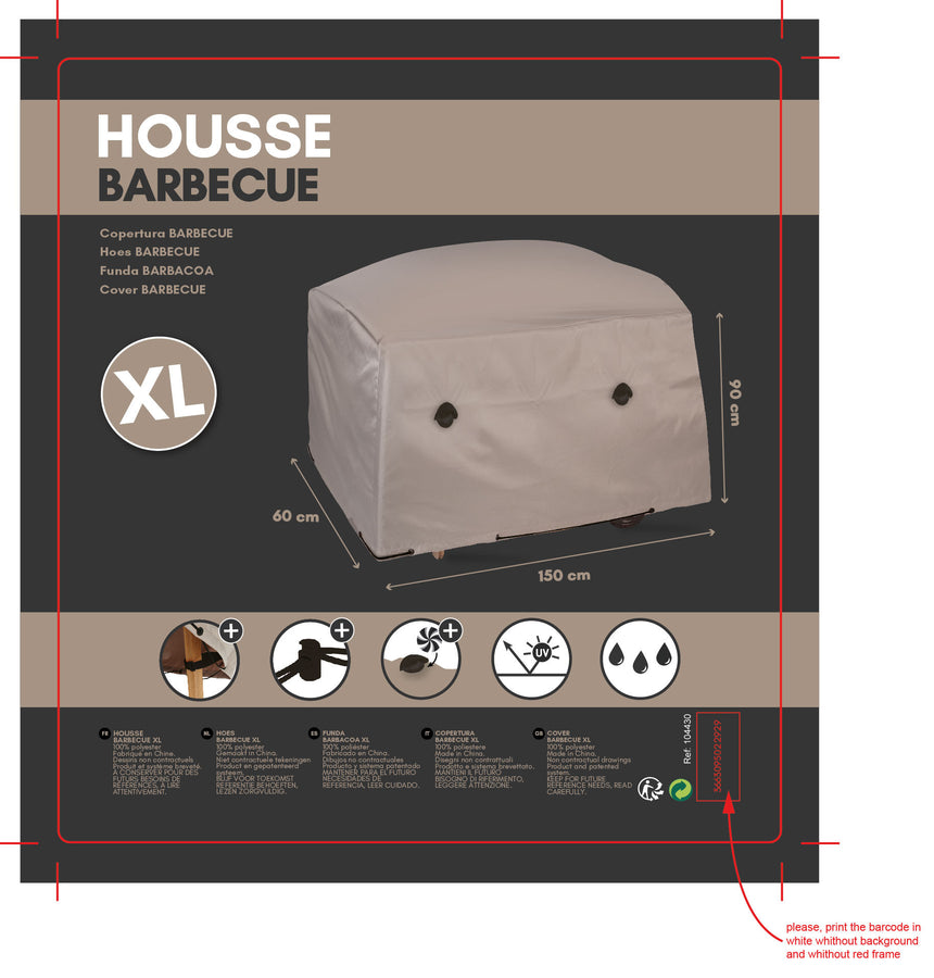 Funda para Barbacoa XL 150x60x90 cm