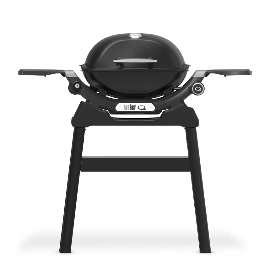 Barbacoa Weber Q 1200N con mesas laterales y soporte compacto