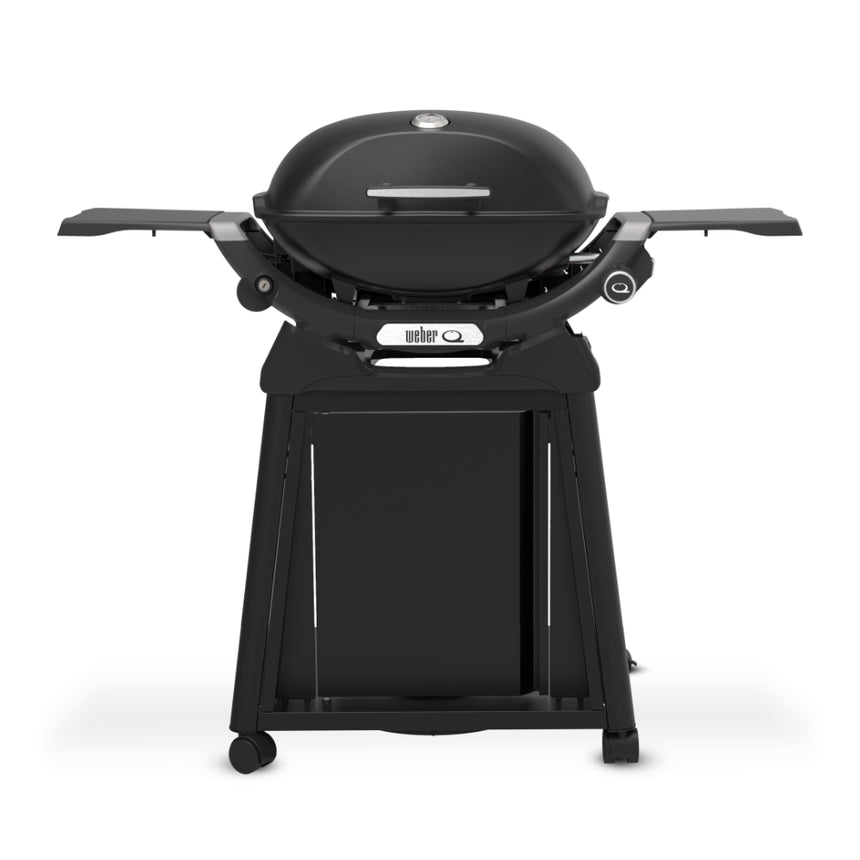 Weber Q 2200N barbecue with side tables and premium cart