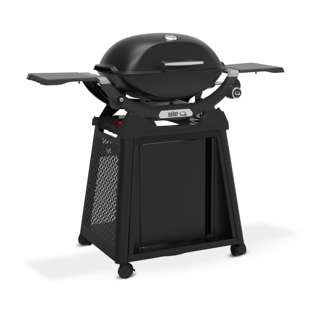 Weber Q 2200N barbecue with side tables and premium cart