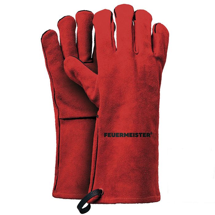 Guantes de piel rojos Feuermeister - Talla única