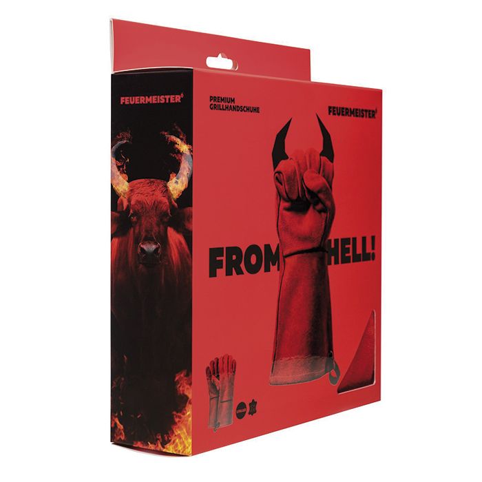 Guantes de piel rojos Feuermeister - Talla única