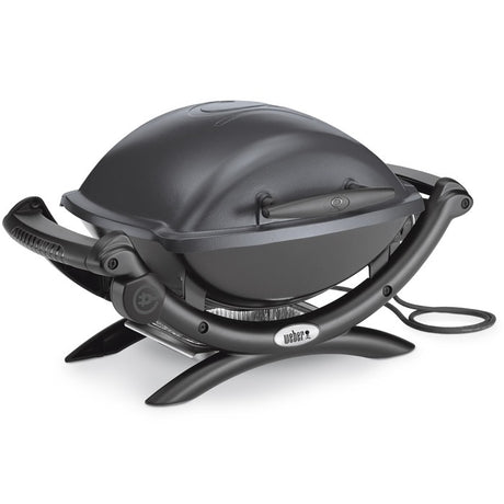 Barbacoa Weber® Q1400 Dark grey con mesas y soporte