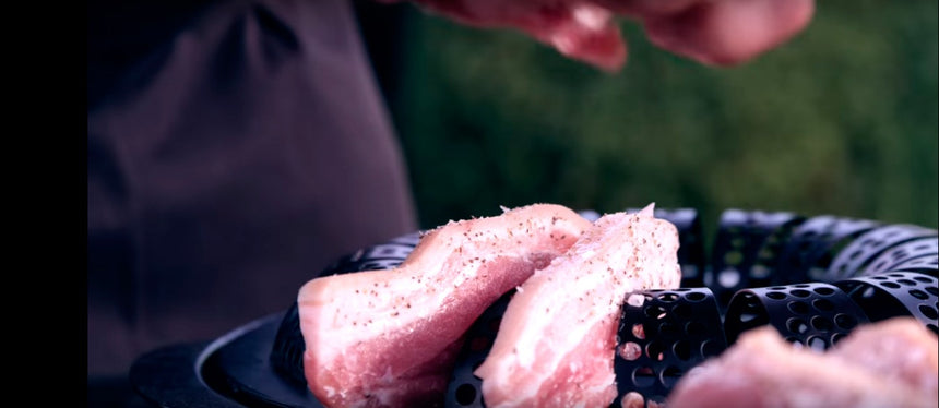 Soporte para tiras de carne 2 en 1 - Cook Bacon Gourmet BBQ System