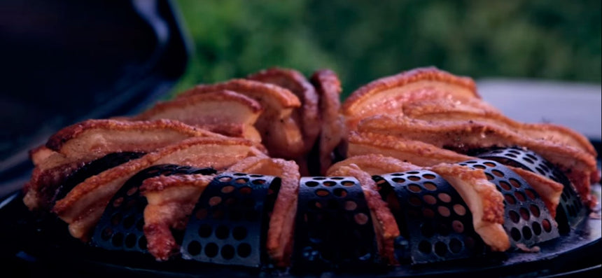 Soporte para tiras de carne 2 en 1 - Cook Bacon Gourmet BBQ System