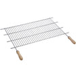 Parrilla barbacoa zinc. Sauvic®, mangos madera, 60x40cm
