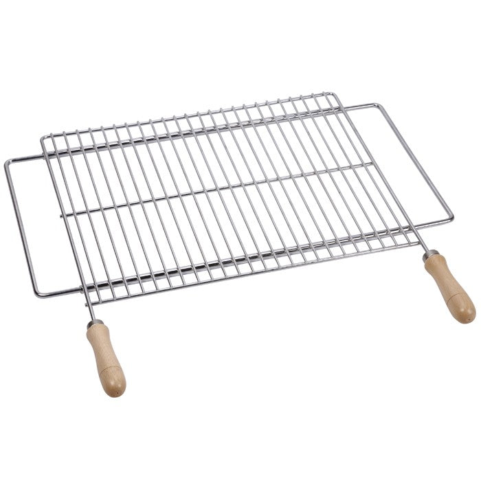 Parrilla barbacoa extensible inox Sauvic® 50x40cm