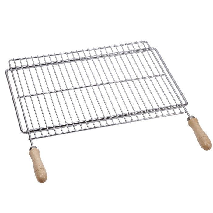 Parrilla barbacoa extensible inox Sauvic® 50x40cm