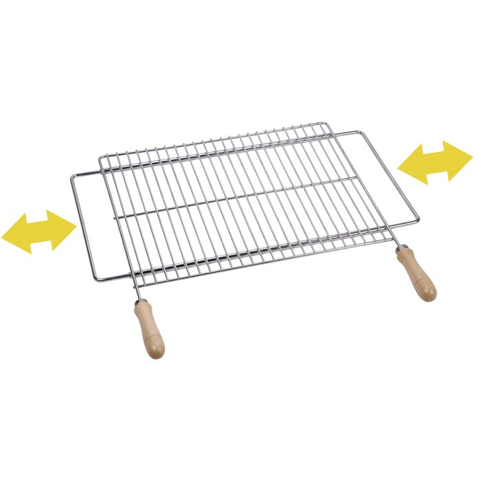 Parrilla barbacoa extensible inox Sauvic® 50x40cm