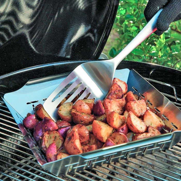 Cesta pequeña de acero inoxidable para hortalizas Weber® 19 x 24 x 5 cm