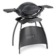 Barbacoa Weber® Q1400 Dark grey con mesas y soporte