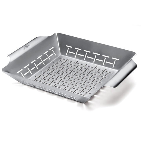 Cesta de acero inoxidable para hortalizas Weber® 30 x 35 x 6.5 cm