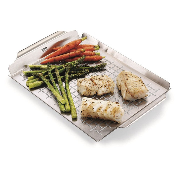 Plato de cocción de acero inoxidable Weber® 30 x 44 x 3.5