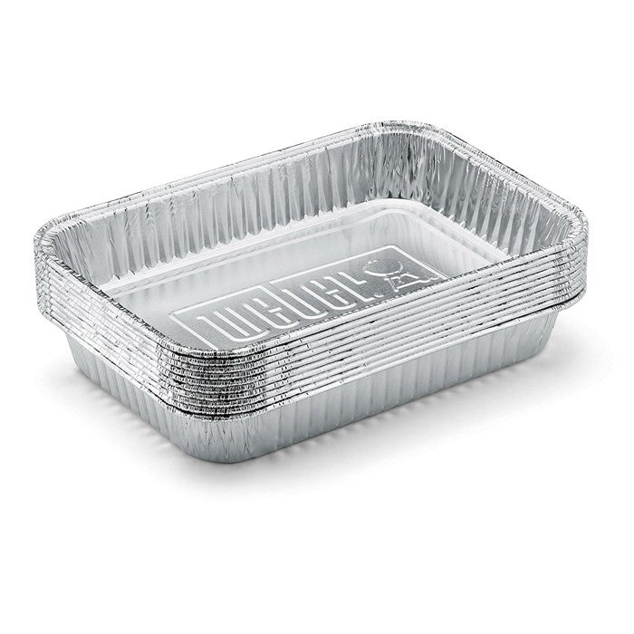 Grandes bandejas de aluminio 23 x 33 cm para barbacoas - 10 unidades