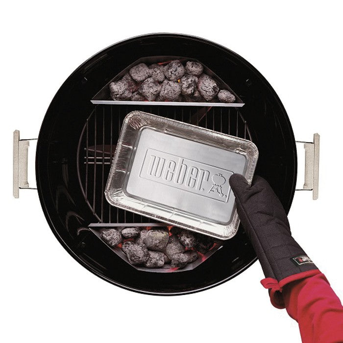 Grandes bandejas de aluminio 23 x 33 cm para barbacoas - 10 unidades