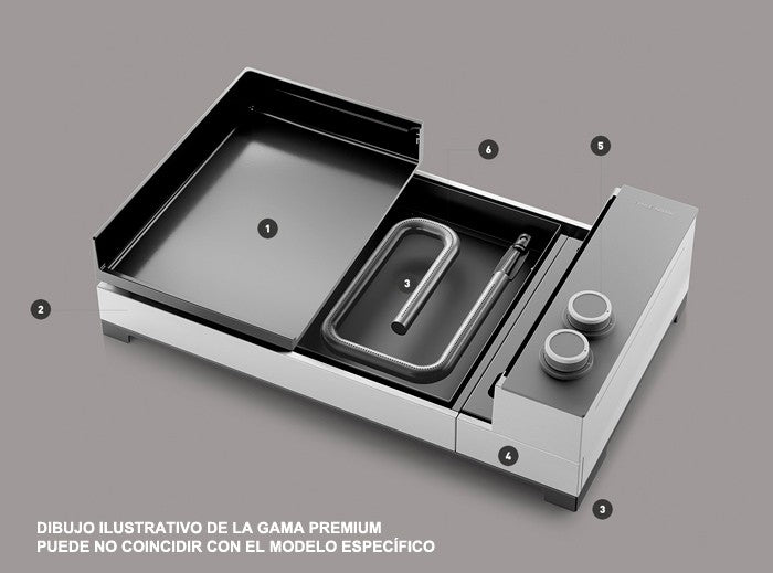 Plancha Forge Adour Premium G45 Acero Esmaltado Blanco