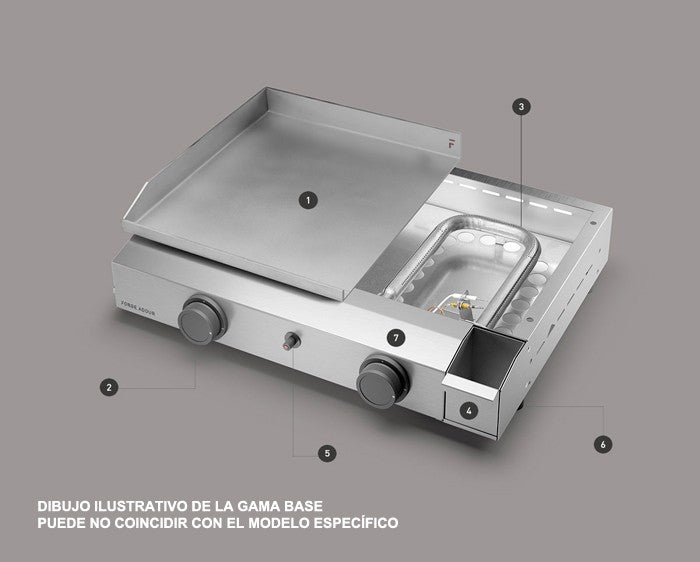 Plancha Forge Adour Base G60 Acero Esmaltado